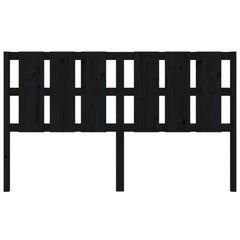 vidaXL Bed Headboard | Black | Solid pine wood | Decorative Inlays 4