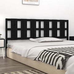 vidaXL Bed Headboard | Black | Solid pine wood | 205.5 cm wide, 100 cm tall 3