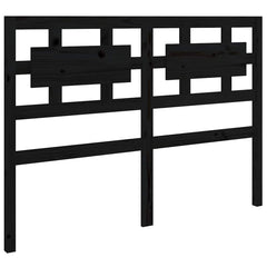 vidaXL Bed Headboard | Black | Solid pine wood | Queen | Decorative Inlays 2