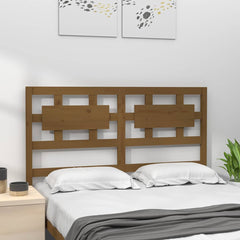 vidaXL Bed Headboard | Honey brown | Solid pine wood | Decorative Inlays 3