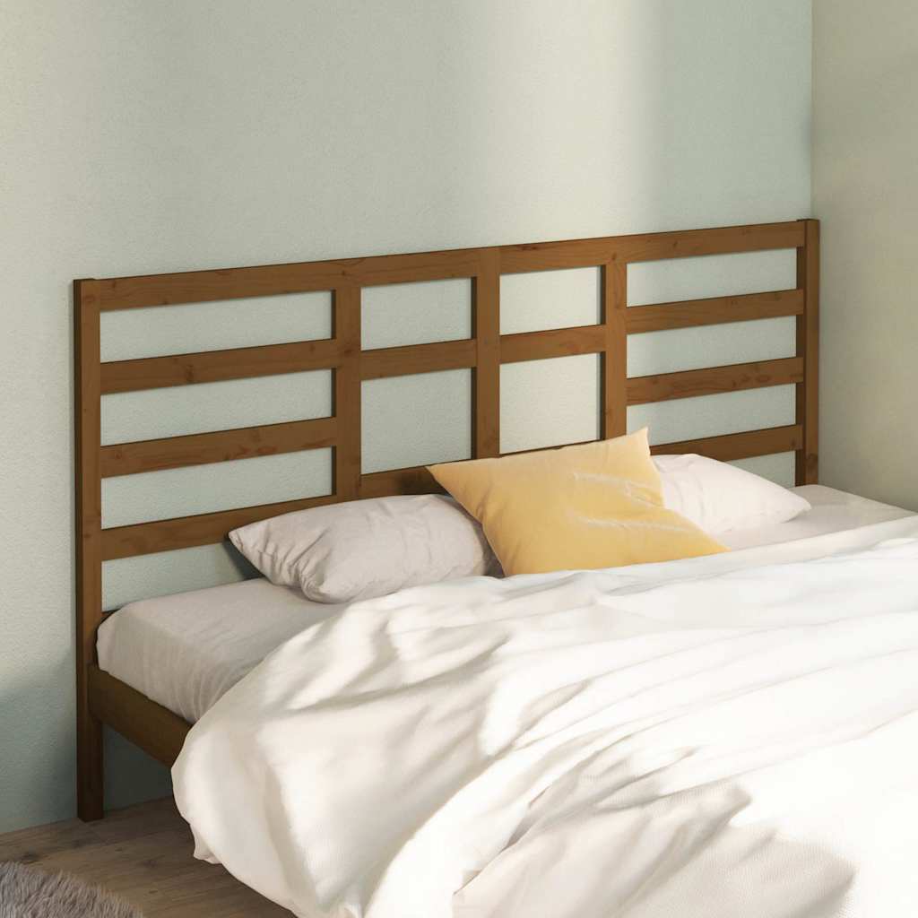 vidaXL Bed Headboard | Honey Brown | Solid Pine Wood | 186x4x104 cm 1