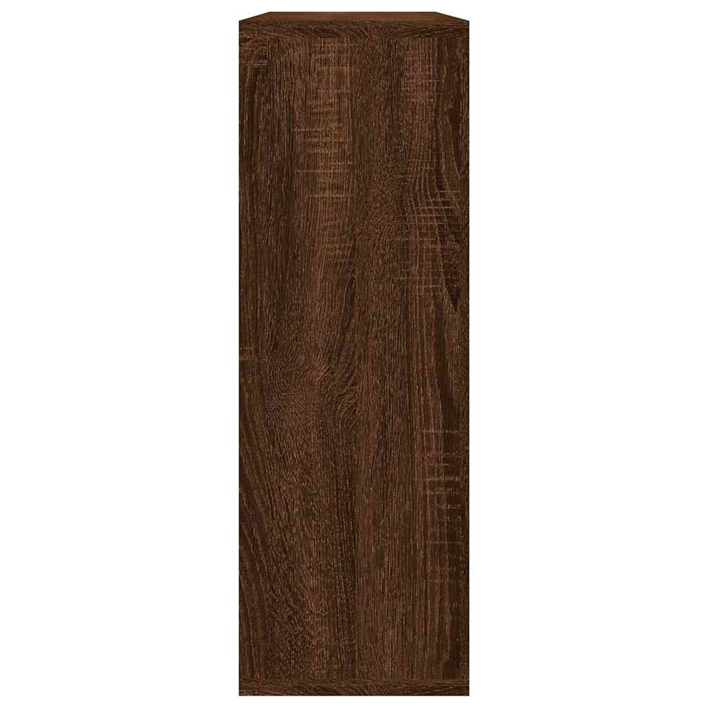vidaXL Wall Shelf Brown Oak 104x20x58.5 cm Engineered Wood 4