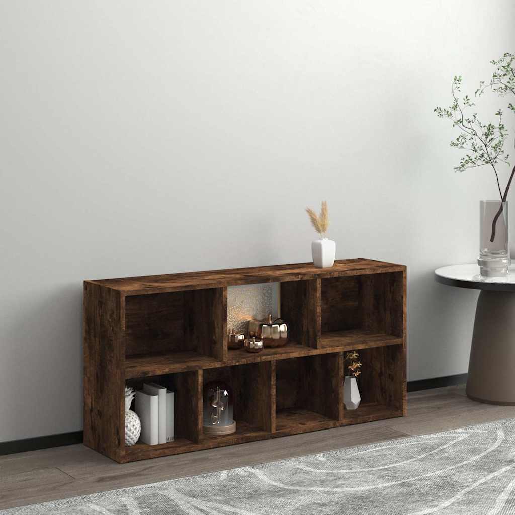 vidaXL Book Cabinet Smoked Oak 50x25x106 cm 3