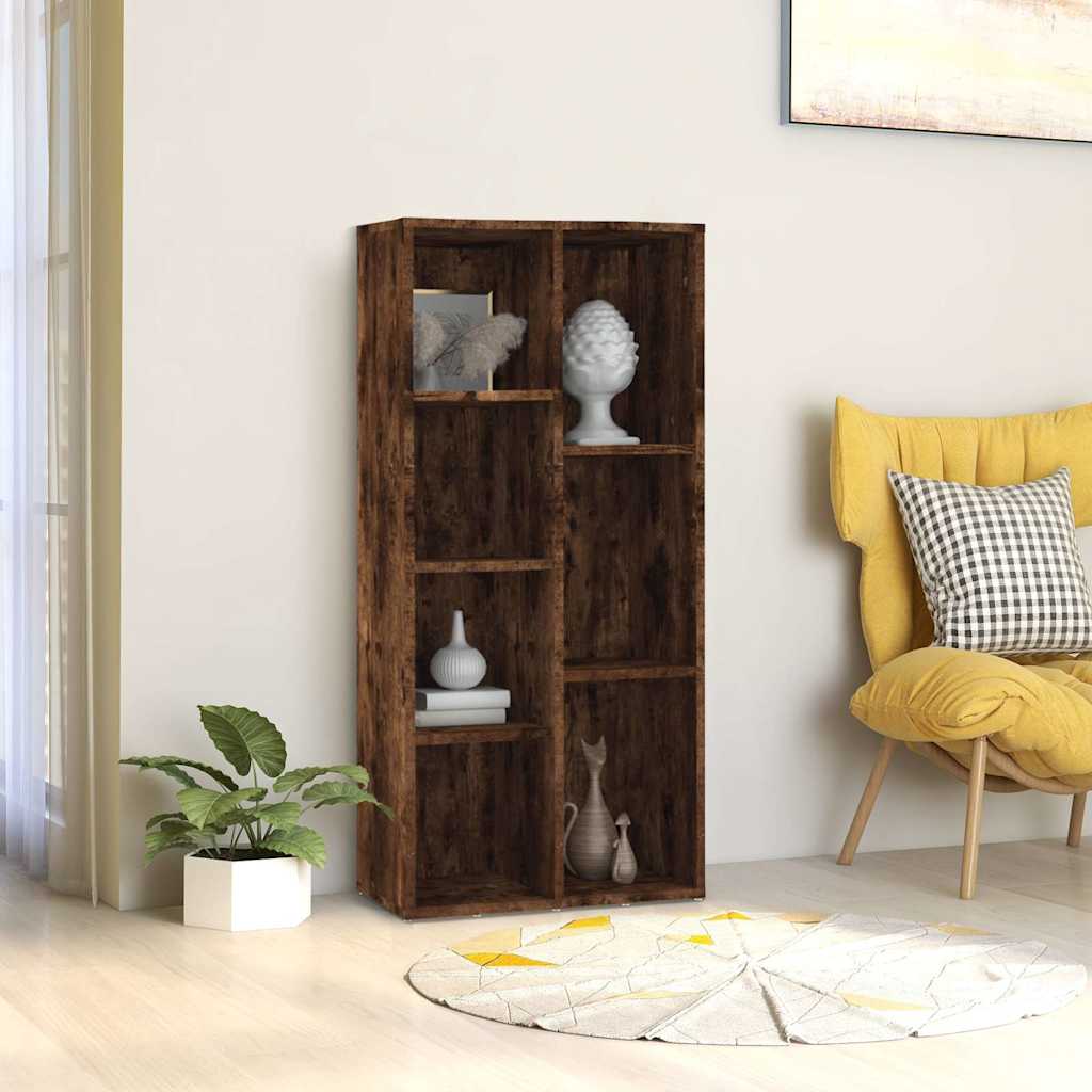 vidaXL Book Cabinet Smoked Oak 50x25x106 cm 1