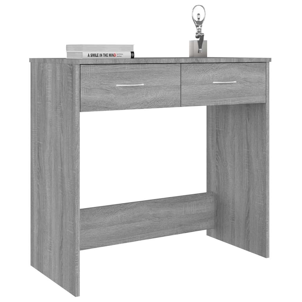 vidaXL Desk Grey Sonoma 80x40x75 cm Engineered Wood 3