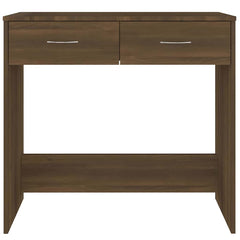 vidaXL Desk Brown Oak 80x40x75 cm Engineered Wood 4