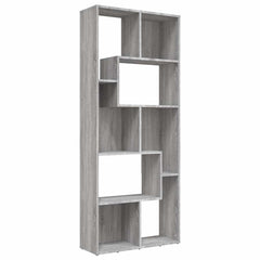 vidaXL Book Cabinet Grey Sonoma 67x24x161 cm Engineered Wood 2