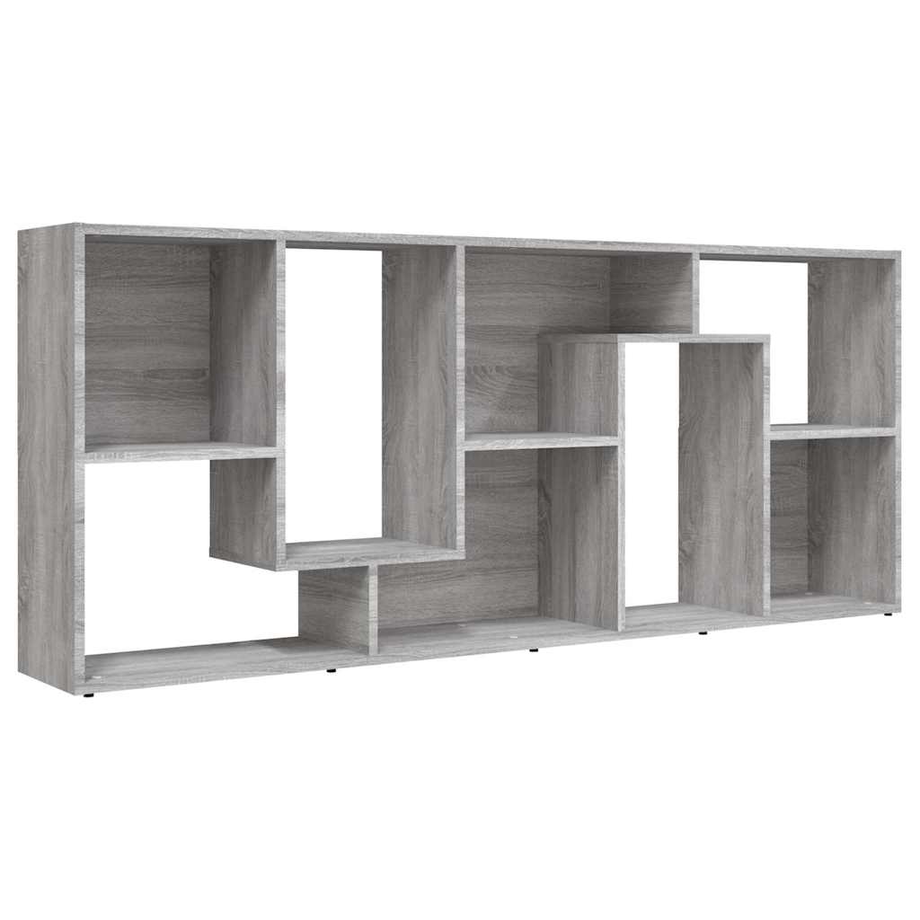 vidaXL Book Cabinet Grey Sonoma 67x24x161 cm Engineered Wood 5