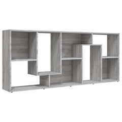 vidaXL Book Cabinet Grey Sonoma 67x24x161 cm Engineered Wood 5