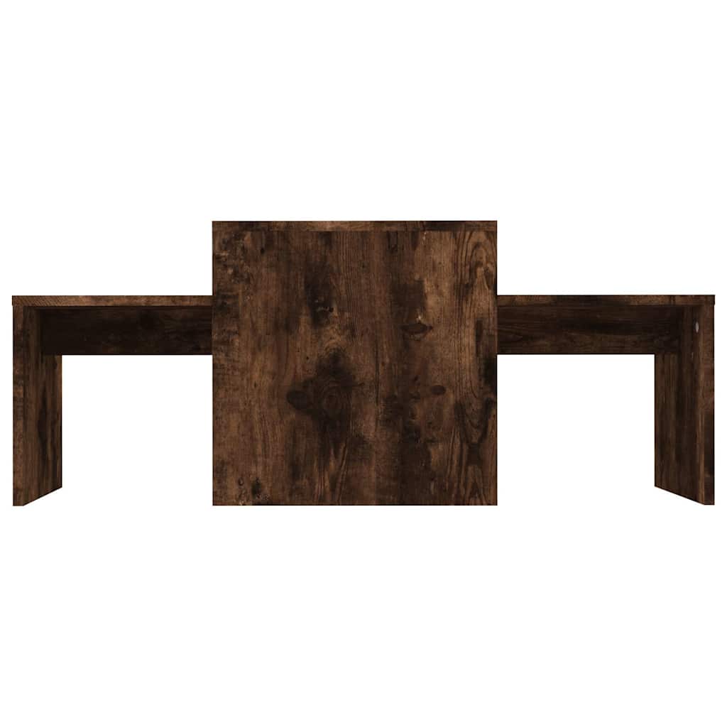 Coffee Table Set 100x48x40 cm Engineered Wood Smoked oak