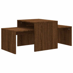 Coffee Table Set 100x48x40 cm Engineered Wood Brown oak