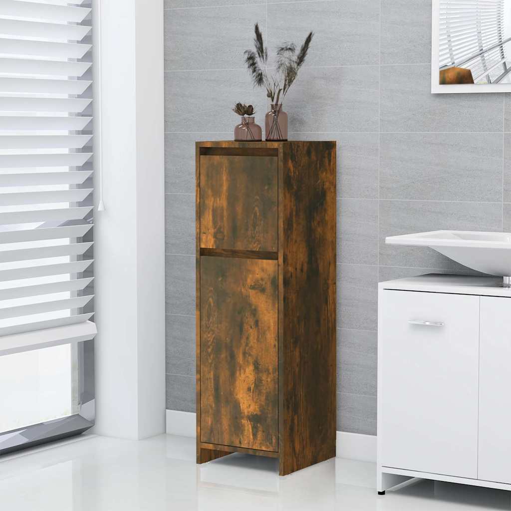 Bathroom Cabinet 30x30x95 cm Engineered Wood Smoked oak