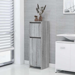 Bathroom Cabinet 30x30x95 cm Engineered Wood Grey sonoma