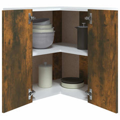 vidaXL Hanging Corner Cabinet Lyon Smoked Oak 57x57x60 cm Engineered Wood 4
