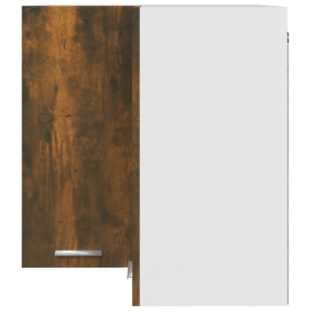 vidaXL Hanging Corner Cabinet Lyon Smoked Oak 57x57x60 cm Engineered Wood 5