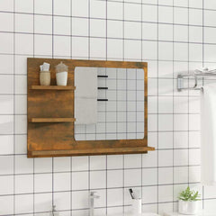 Bathroom Mirror 60x10,5x45 cm Engineered Wood Smoked oak