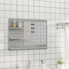 Bathroom Mirror 60x10,5x45 cm Engineered Wood Grey sonoma
