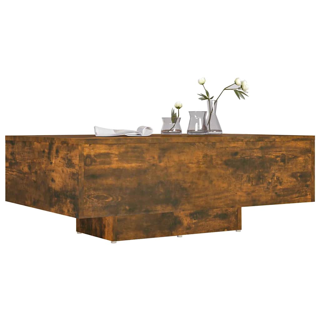vidaXL Coffee Table Smoked Oak 85x55x31 cm Engineered Wood 4