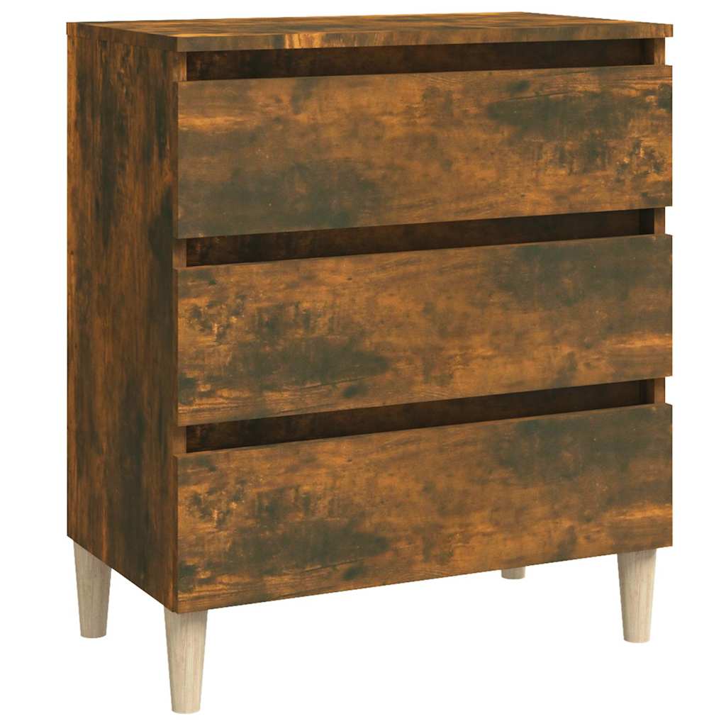 vidaXL Sideboard Smoked Oak 60x35x69 cm Engineered Wood 2