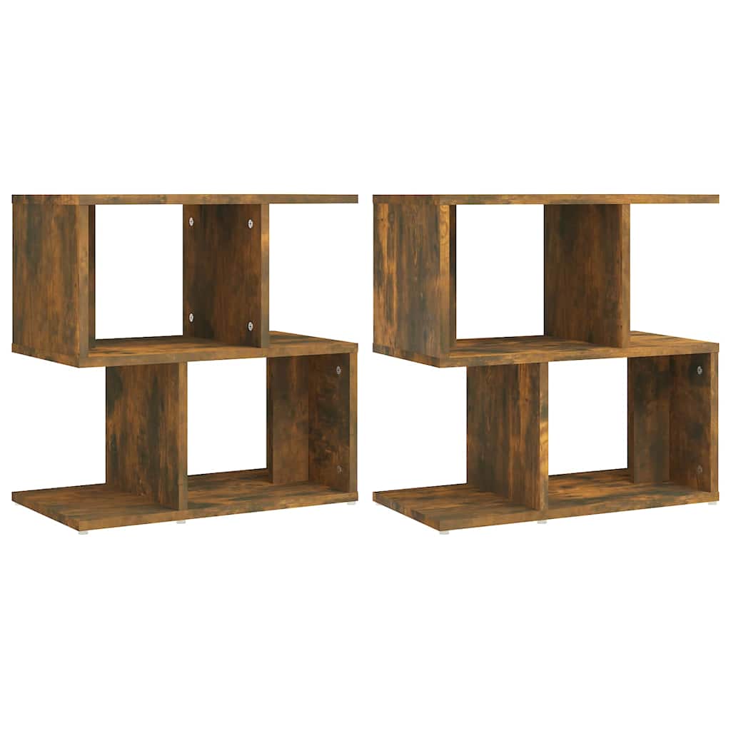vidaXL Bedside Cabinets 2 pcs Smoked Oak 50x30x51,5 cm Engineered Wood 2