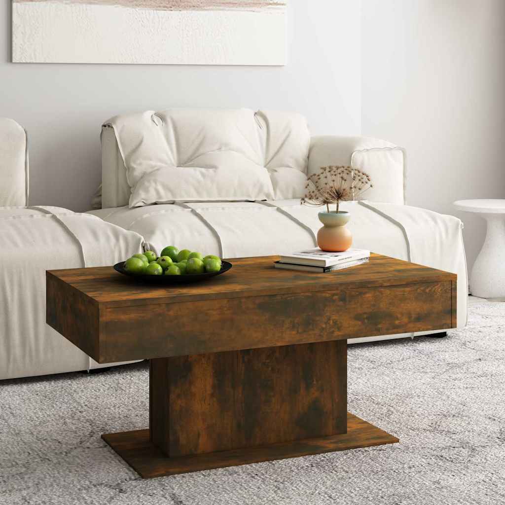vidaXL Coffee Table | Smoked oak | Engineered wood | 96x50 cm | Modern 1