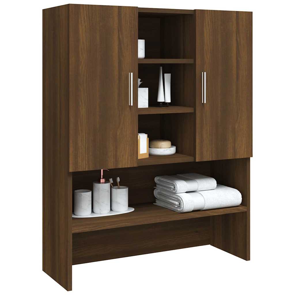 vidaXL Washing Machine Cabinet Brown Oak 70.5x25.5x90 cm 5