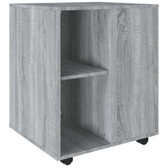 vidaXL Rolling Cabinet Grey Sonoma 60x53x72 cm Engineered Wood 2