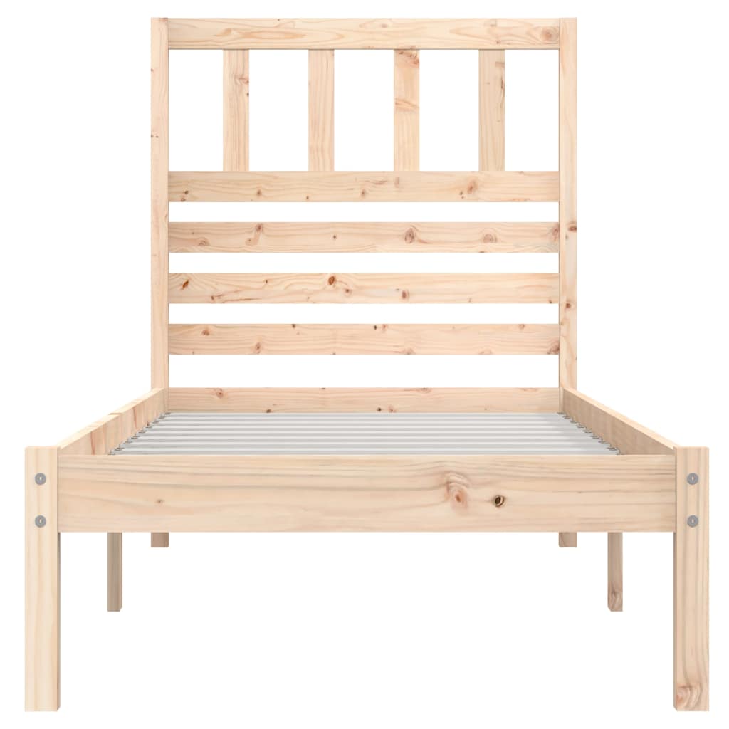 vidaXL Bed Frame without Mattress 75x190 cm Small Single 4