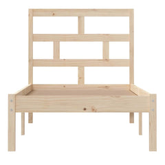 Bed Frame without Mattress Solid Wood Length 190 cm Natural 75 cm