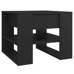 vidaXL Coffee Table Black 55.5x55x45 cm Engineered Wood 2
