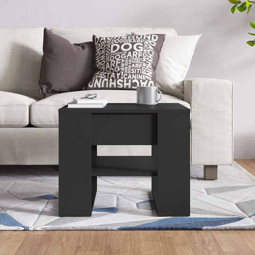 vidaXL Coffee Table Black 55.5x55x45 cm Engineered Wood 5