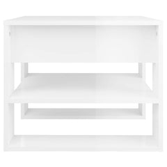vidaXL Coffee Table | High gloss white | Engineered wood | Compact 4