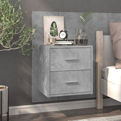 810998 vidaXL Wall-mounted Bedside Cabinets 2 pcs Concrete Grey 3