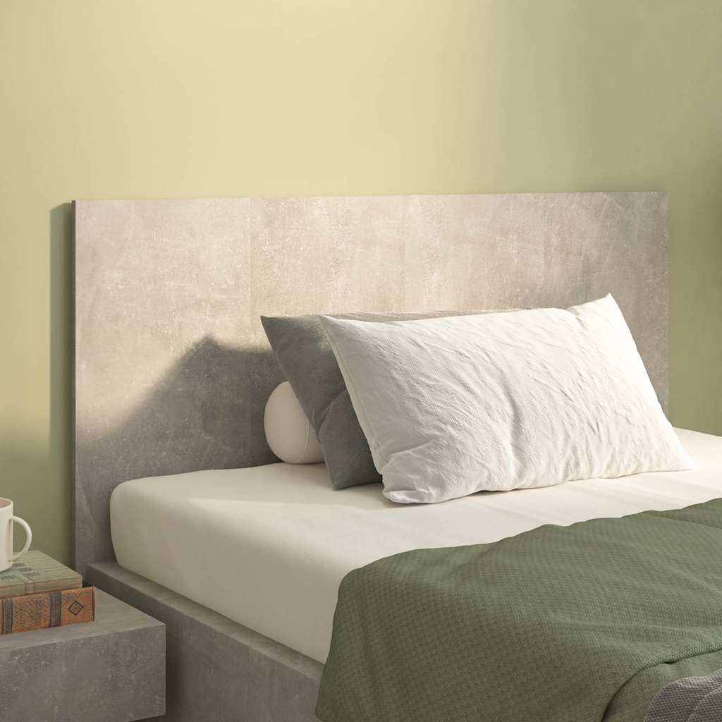 811029 vidaXL Bed Headboard Concrete Grey 120x1,5x80 cm Engineered Wood 1