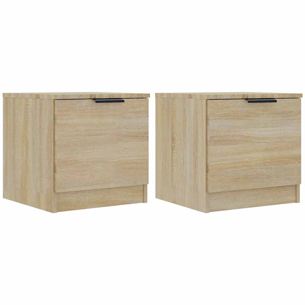 811203 vidaXL Bedside Cabinets 2 pcs Sonoma Oak 40x39x40 cm 2