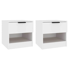 vidaXL Bedside Cabinets 2 pcs White Engineered Wood 2