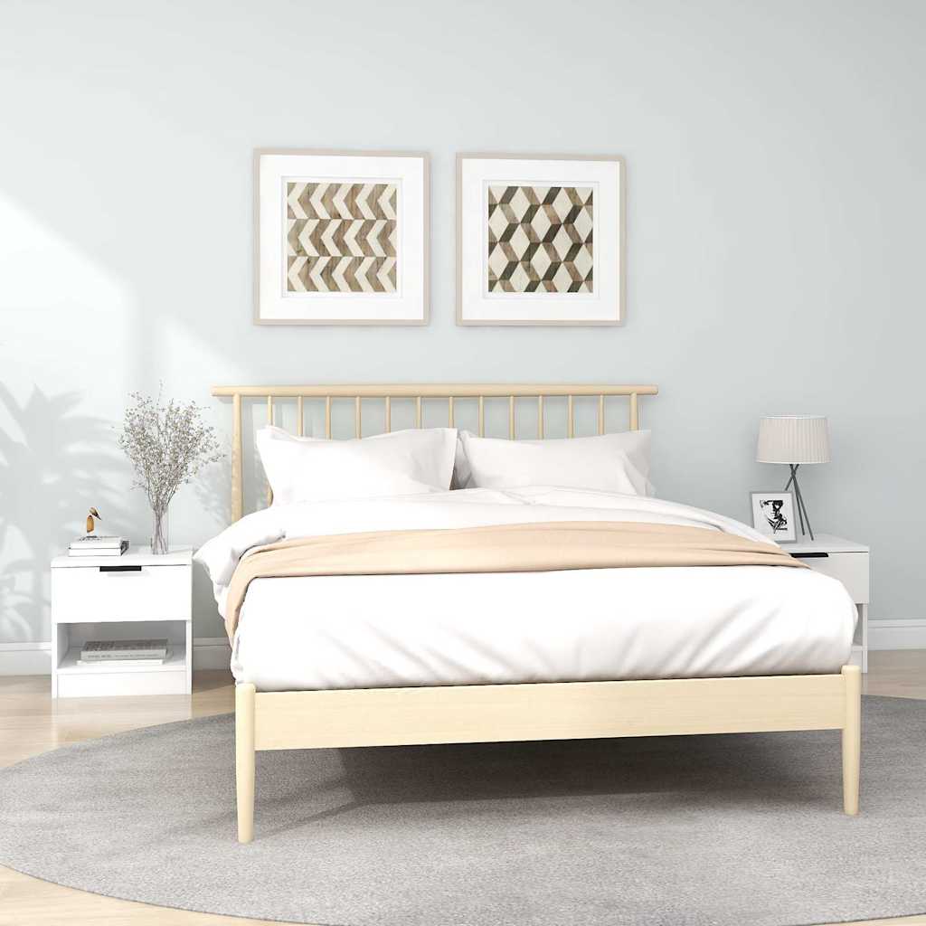 vidaXL Bedside Cabinets 2 pcs White Engineered Wood 1