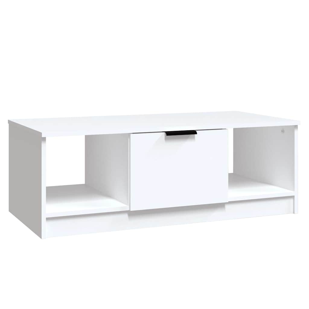 vidaXL Coffee Table | White | Engineered wood | 102x50x36 cm | Coffee Table 2