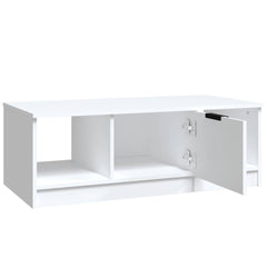 vidaXL Coffee Table | White | Engineered wood | 102x50x36 cm | Coffee Table 5