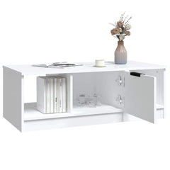vidaXL Coffee Table | White | Engineered wood | 102x50x36 cm | Coffee Table 6