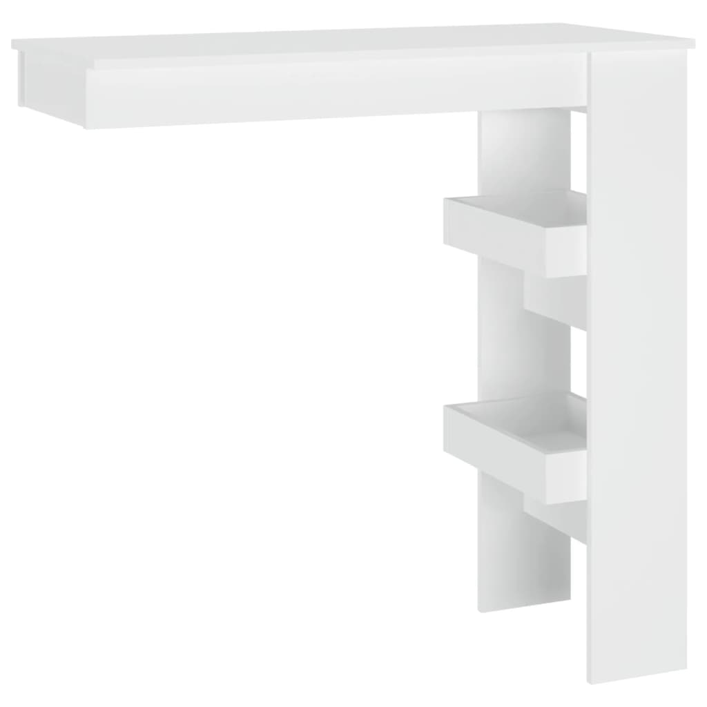 vidaXL Wall Bar Table White 102x45x103.5 cm Engineered Wood 2