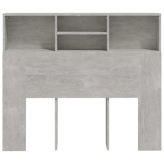 vidaXL Headboard Cabinet | Concrete Grey | Engineered wood | 120 x 19 x 103.5 cm 5