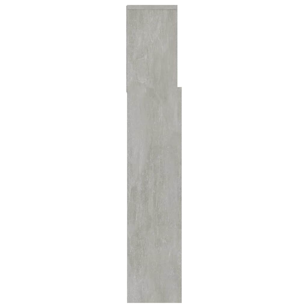 vidaXL Headboard Cabinet | Concrete Grey | Engineered wood | 120 x 19 x 103.5 cm 6
