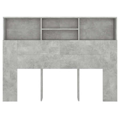 vidaXL Headboard Cabinet | Concrete Grey | Engineered wood | Medium 5