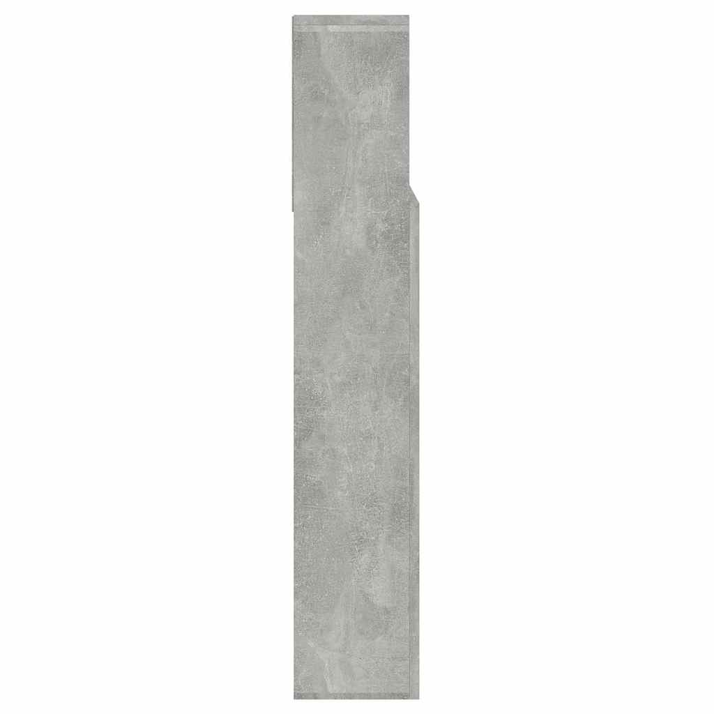 vidaXL Headboard Cabinet | Concrete Grey | Engineered wood | Medium 6