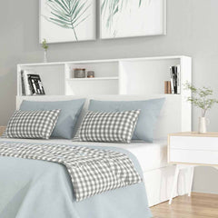 Headboard Cabinet 160x19x103.5 cm White