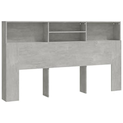 Headboard Cabinet 180x19x103.5 cm Concrete grey