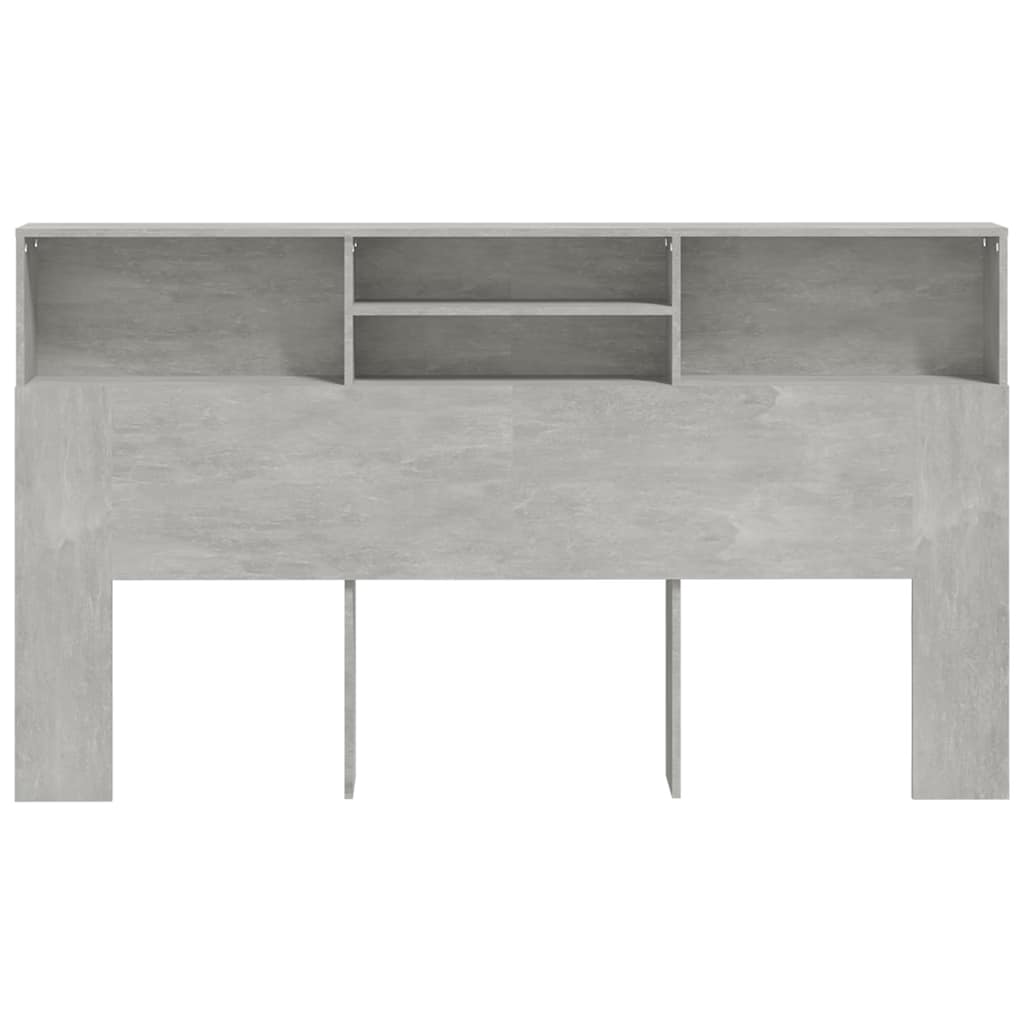 Headboard Cabinet 180x19x103.5 cm Concrete grey