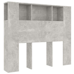 vidaXL Headboard Cabinet | Concrete grey | Engineered wood | Medium 2
