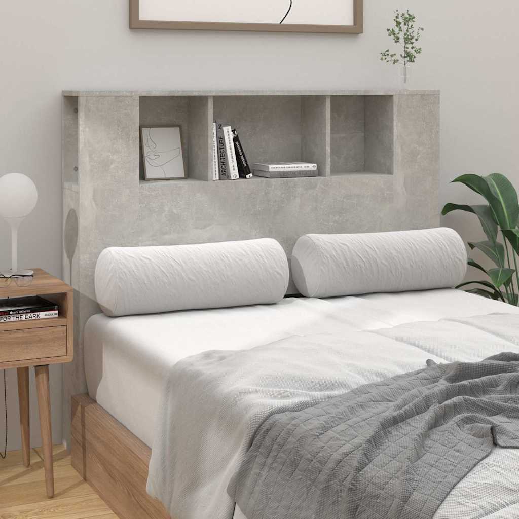 vidaXL Headboard Cabinet | Concrete grey | Engineered wood | Medium 3